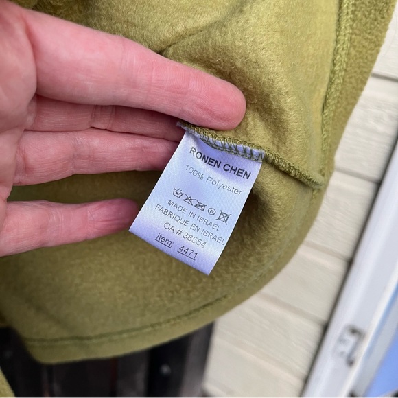 Ronen Chen Chartreuse Fleece Blazer Jacket Sz 2 - Picture 4 of 10